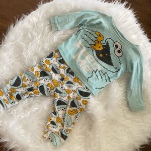 Sesame Street PJ set! Cookie Monster